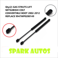 2 GAS STRUTS LIFT MITSUBISHI COLT CONVERTIBLE BOOT 2002-12 