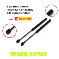 1 New Pair Ute Rear Canopy Side Window Gas Struts 298mm Long 125N ARB Flexiglass