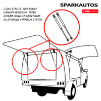 2 x Gas Struts 410mm long @ 180n suit Canopy Window  STABILUS STRT0024 315736