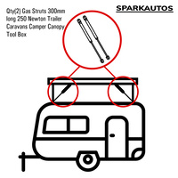 Qty(2) Gas Struts 300mm long 250 Newton Trailer Caravans Camper Canopy Tool Box