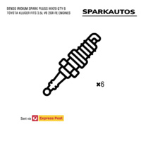 TOYOTA KLUGER SPARK PLUGS DENSO IRIDIUM IKH20 FITS 3.5L V6 2GR-FE ENGINES X 6