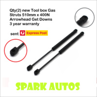 1 NEW PAIR Tool box Gas Struts 510mm x 400N Arrowhead Get Downs 3 year warranty