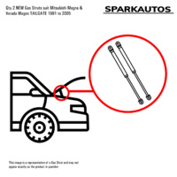 Qty.2 NEW Gas Struts suit Mitsubishi Magna & Verada Wagon TAILGATE 1991 to 2005 