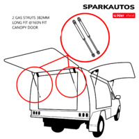 CANOPY GAS STRUTS SAME AS STABILUS PART NUMBER 038486 0160N STRT0019 NEW PAIR !